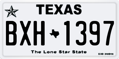 TX license plate BXH1397