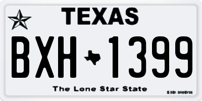 TX license plate BXH1399