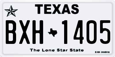 TX license plate BXH1405