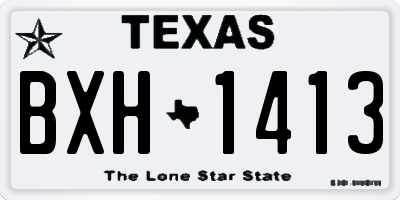 TX license plate BXH1413