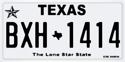 TX license plate BXH1414