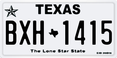 TX license plate BXH1415