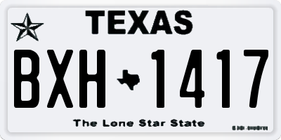 TX license plate BXH1417