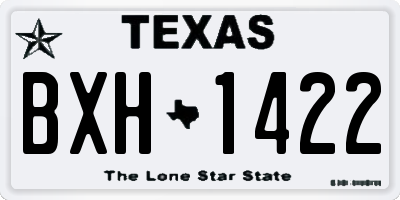 TX license plate BXH1422