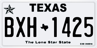 TX license plate BXH1425