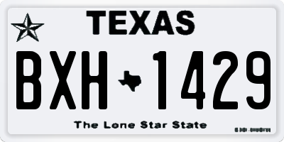 TX license plate BXH1429