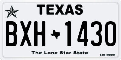 TX license plate BXH1430