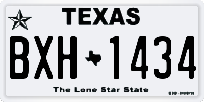 TX license plate BXH1434