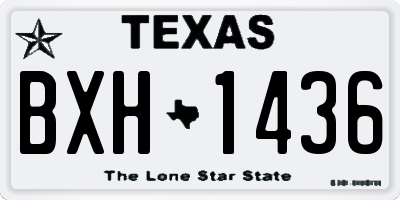 TX license plate BXH1436