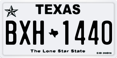 TX license plate BXH1440