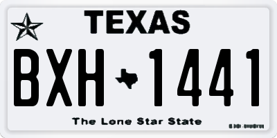 TX license plate BXH1441