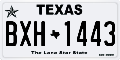 TX license plate BXH1443