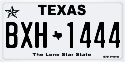 TX license plate BXH1444