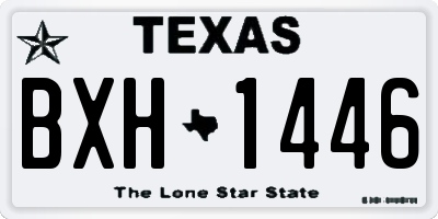 TX license plate BXH1446