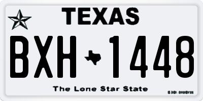 TX license plate BXH1448