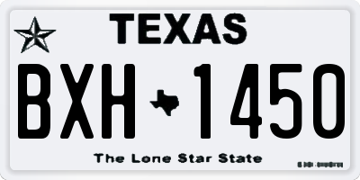 TX license plate BXH1450