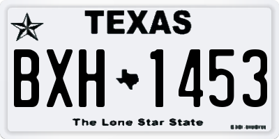 TX license plate BXH1453
