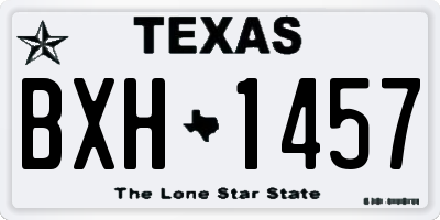 TX license plate BXH1457