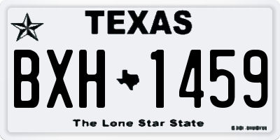 TX license plate BXH1459