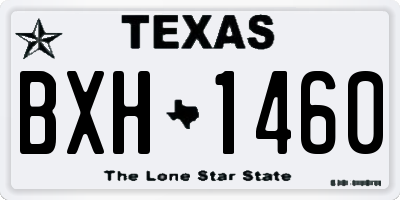 TX license plate BXH1460