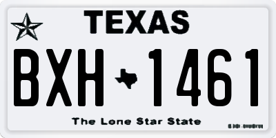 TX license plate BXH1461
