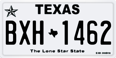 TX license plate BXH1462