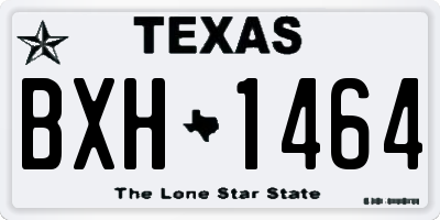 TX license plate BXH1464