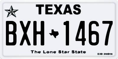 TX license plate BXH1467