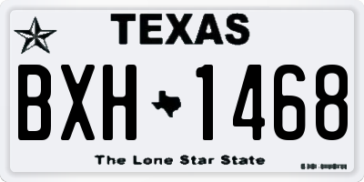 TX license plate BXH1468