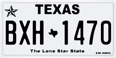 TX license plate BXH1470