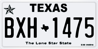 TX license plate BXH1475