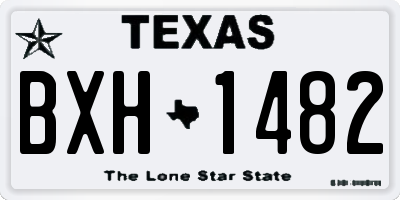 TX license plate BXH1482