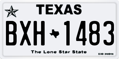 TX license plate BXH1483