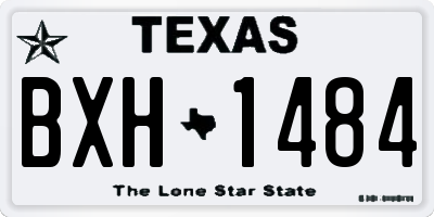 TX license plate BXH1484