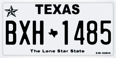 TX license plate BXH1485