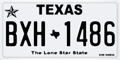TX license plate BXH1486