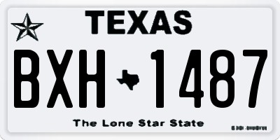 TX license plate BXH1487