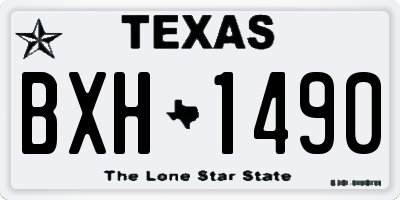 TX license plate BXH1490