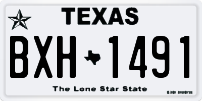 TX license plate BXH1491