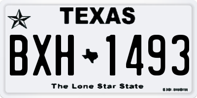 TX license plate BXH1493