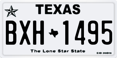 TX license plate BXH1495
