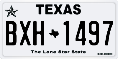 TX license plate BXH1497