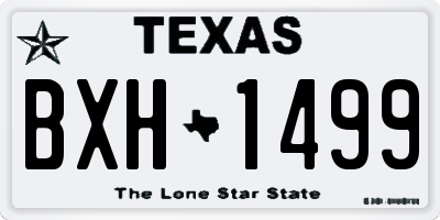 TX license plate BXH1499