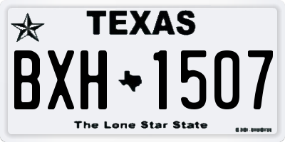 TX license plate BXH1507