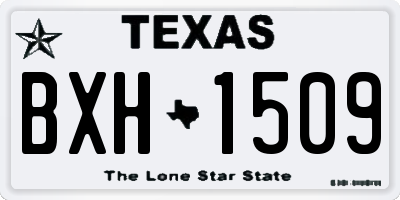 TX license plate BXH1509