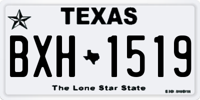 TX license plate BXH1519