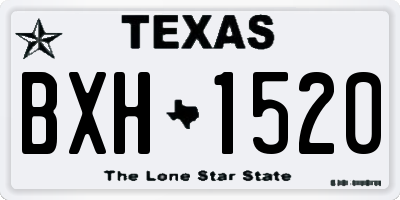 TX license plate BXH1520