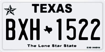 TX license plate BXH1522