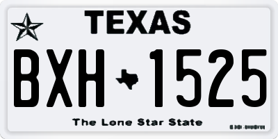 TX license plate BXH1525