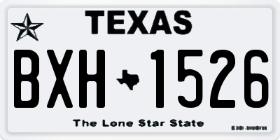 TX license plate BXH1526